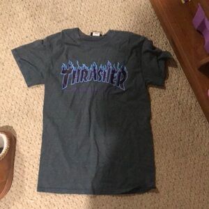 Thrasher grey tee shirt small